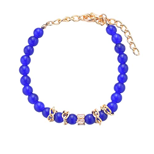 Qinlenyan Hundehalsband, Strass-Dekoration, für Haustiere, Katzen, Hunde, Perlen, Halskreis, attraktiv, leicht, Blau, Größe L Qinlenyan Hundehalsband, Strass-Dekoration, für Haustiere, Katzen, Hunde, Perlen, Halskreis, attraktiv, leicht, Blau, Größe L von Qinlenyan