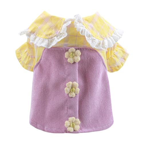 Qinlenyan Hundekleid, dekorativ, schön, zweibeinig, Sommer, Haustierkleid, Hund, Katze, kariert, Lila, Größe L Qinlenyan Hundekleid, dekorativ, schön, zweibeinig, Sommer, Haustierkleid, Hund, Katze, kariert, Lila, Größe L von Qinlenyan