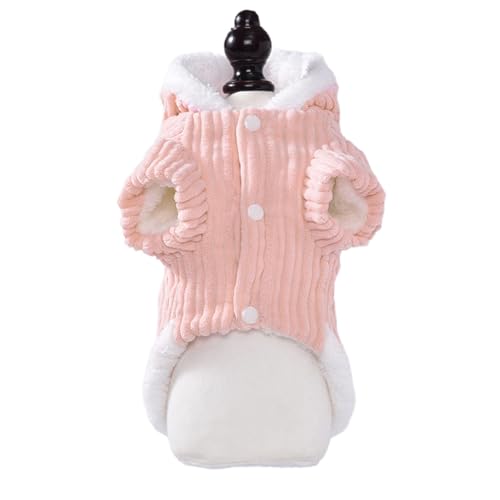 Qinlenyan Isolierte Haustierkleidung, Winterkleidung für Haustiere, warm, weich, bequem, Mantel mit niedlichem Hasenohren-Dekor, Knopfleiste, leicht zu tragen, Cordmaterial, Rosa, Größe L Qinlenyan Isolierte Haustierkleidung, Winterkleidung für Haustiere, warm, weich, bequem, Mantel mit niedlichem Hasenohren-Dekor, Knopfleiste, leicht zu tragen, Cordmaterial, Rosa, Größe L von Qinlenyan