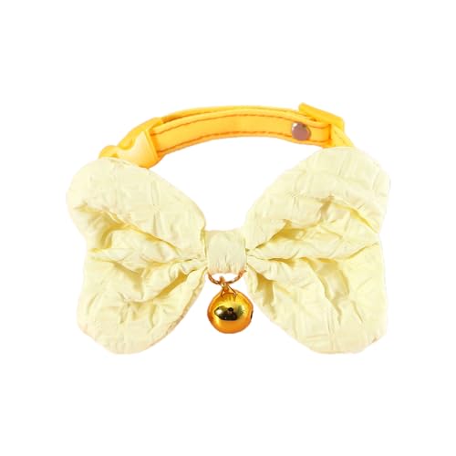 Qinlenyan Katzenhalsband, weich, passend für Hunde, Katzen, Schleife, Haustierbedarf, Gelb Qinlenyan Katzenhalsband, weich, passend für Hunde, Katzen, Schleife, Haustierbedarf, Gelb von Qinlenyan