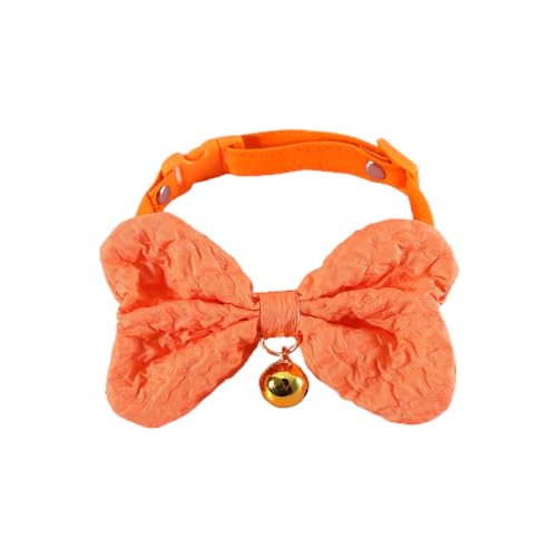 Qinlenyan Katzenhalsband, weich, passend für Hunde, Katzen, Schleife, Haustierbedarf, Orange Qinlenyan Katzenhalsband, weich, passend für Hunde, Katzen, Schleife, Haustierbedarf, Orange von Qinlenyan