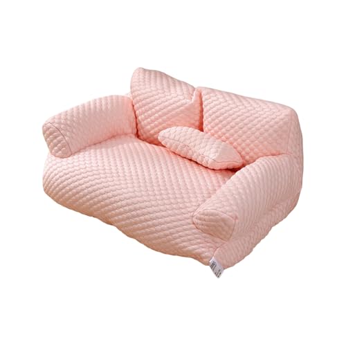 Qinlenyan Kühlendes Haustiersofa, kleines Hundebett, Kühlbett für Katzen, Katzen und Welpen, Schlafsofa, weich, bequem, Baumwollfüllung für kleine, mittelgroße Hunde, Katzen, Rosa Qinlenyan Kühlendes Haustiersofa, kleines Hundebett, Kühlbett für Katzen, Katzen und Welpen, Schlafsofa, weich, bequem, Baumwollfüllung für kleine, mittelgroße Hunde, Katzen, Rosa von Qinlenyan
