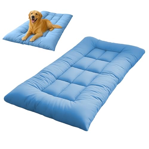 Qinlenyan Kühlendes Hundebett mit Memory-Schaum, Eisgefühl, atmungsaktives Haustiersofa für den Sommer, orthopädisches großes Hundebett für drinnen und draußen, rutschfeste Kühlmatte für mittelgroße von Qinlenyan