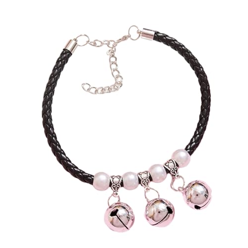 Qinlenyan Langlebiges, geflochtenes Seil, Haustierhalsband, Kreis, exquisites Haustierhalsband, verstellbare Katzen- und Hundehalskette mit abnehmbarem Glockenanhänger, Haustierbedarf, Schwarz, M Qinlenyan Langlebiges, geflochtenes Seil, Haustierhalsband, Kreis, exquisites Haustierhalsband, verstellbare Katzen- und Hundehalskette mit abnehmbarem Glockenanhänger, Haustierbedarf, Schwarz, M von Qinlenyan
