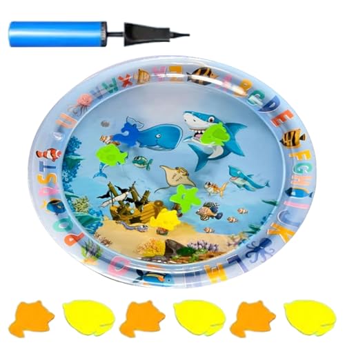 Qinlenyan PVC-Wasserspielmatte für Haustiere, schwimmendes Spielzeug für Haustiere, inklusive Katzenwassersensor, Spielmatte, interaktives Katzenspielzeug, Wassersensorisches Pad mit simuliertem Fisch Qinlenyan PVC-Wasserspielmatte für Haustiere, schwimmendes Spielzeug für Haustiere, inklusive Katzenwassersensor, Spielmatte, interaktives Katzenspielzeug, Wassersensorisches Pad mit simuliertem Fisch von Qinlenyan