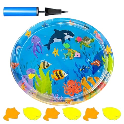 Qinlenyan PVC-Wasserspielmatte für Haustiere, schwimmendes Spielzeug für Haustiere, inklusive Katzenwassersensor, Spielmatte, interaktives Katzenspielzeug, Wassersensorisches Pad mit simuliertem Qinlenyan PVC-Wasserspielmatte für Haustiere, schwimmendes Spielzeug für Haustiere, inklusive Katzenwassersensor, Spielmatte, interaktives Katzenspielzeug, Wassersensorisches Pad mit simuliertem von Qinlenyan