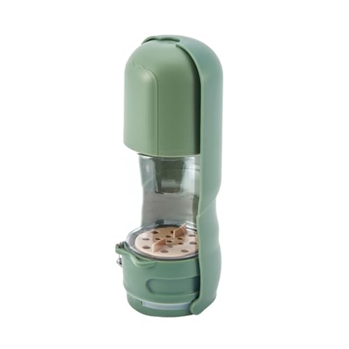 Qinlenyan Reise-Haustier-Wasserflasche, gefilterter Hund, 350 ml, faltbar, tragbar, mit Snackbox, zusammenklappbar, für Outdoor-Sport, Grün Qinlenyan Reise-Haustier-Wasserflasche, gefilterter Hund, 350 ml, faltbar, tragbar, mit Snackbox, zusammenklappbar, für Outdoor-Sport, Grün von Qinlenyan