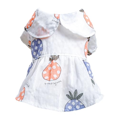Qinlenyan Sommer-Hundekleid, atmungsaktiv, für Haustiere, Katzen, Hunde, florales Prinzessinnenkleid, dekorativ, feine Verarbeitung, Weiß, Größe M Qinlenyan Sommer-Hundekleid, atmungsaktiv, für Haustiere, Katzen, Hunde, florales Prinzessinnenkleid, dekorativ, feine Verarbeitung, Weiß, Größe M von Qinlenyan