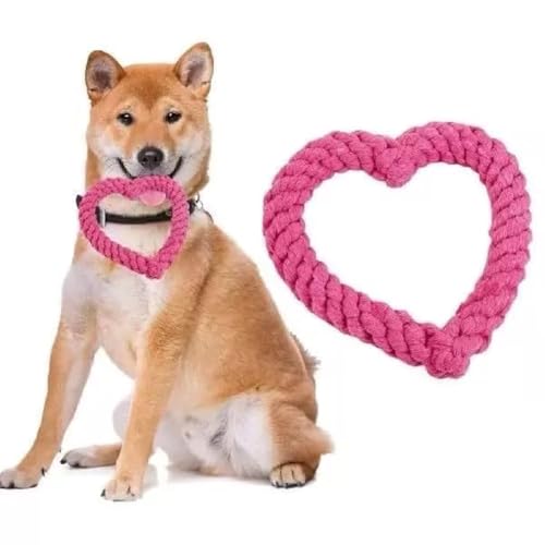 Süßes Kauspielzeug für Hunde und Katzen, Hundespielzeug zum Kauen, robustes Zahnspielzeug für Hunde, kreatives herzförmiges interaktives Seil, Hundespielzeug, Welpenspielzeug, Hundespielzeug, Süßes Kauspielzeug für Hunde und Katzen, Hundespielzeug zum Kauen, robustes Zahnspielzeug für Hunde, kreatives herzförmiges interaktives Seil, Hundespielzeug, Welpenspielzeug, Hundespielzeug, von Qintreesify