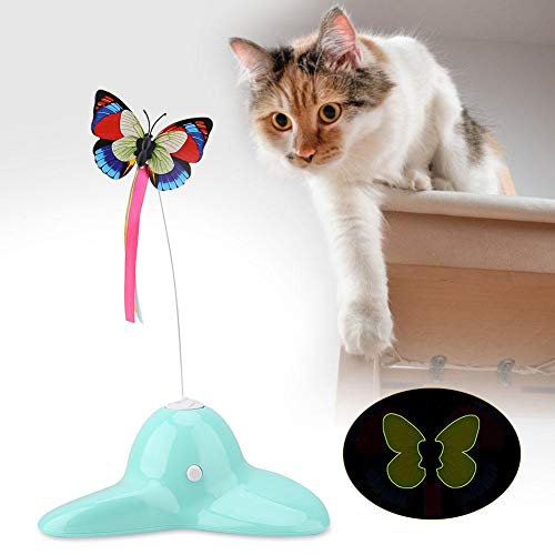 Rotierendes Katzenspielzeug, Katzenspielzeug, ABS Grünes Katzenspielzeug mit 360 ° -Drehung für Katzenteaserspielzeug von Qiter