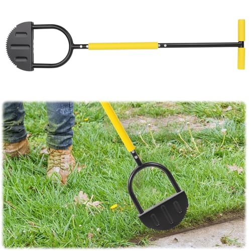 Qivine Kantenstecher Kantenschneider Rasen, Rasenpflege Rasenkantenstecher mit Stiel, Wurzelspaten Rasen Aerifizieren Rakel Rasenstecher Rasenschäler für Garten von Qivine