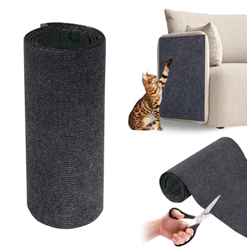 Qivine Kratzmatte Katzen Selbstklebend, 200 x 40 cm Grau Sofa Kratzteppich Zuschneidbare Wand Kratzbrett Katzen Kratzschutz für Couch Möbel Tür Qivine Kratzmatte Katzen Selbstklebend, 200 x 40 cm Grau Sofa Kratzteppich Zuschneidbare Wand Kratzbrett Katzen Kratzschutz für Couch Möbel Tür von Qivine