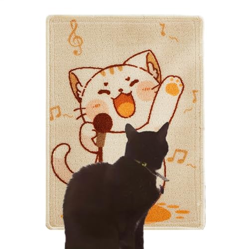 Qiwieod Katzenkratzmatte, Katzenkratzer für Hauskatzen, Mit Katzen-Design, Kratzmatte für Katzen, Kratzmatte für Katzen, Kratzfest für Möbel, klebriges Design, geräumig, für den Boden Qiwieod Katzenkratzmatte, Katzenkratzer für Hauskatzen, Mit Katzen-Design, Kratzmatte für Katzen, Kratzmatte für Katzen, Kratzfest für Möbel, klebriges Design, geräumig, für den Boden von Qiwieod