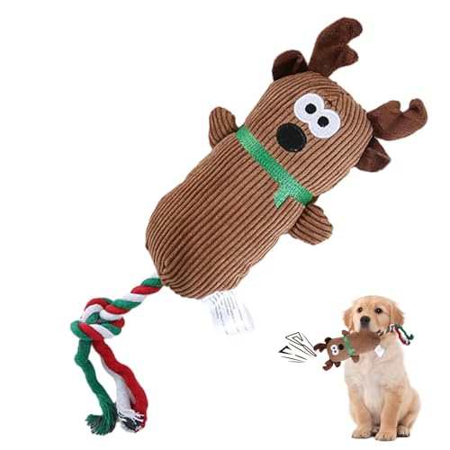 Qiwieod Spielzeug zum Zahnen von Welpen,Hundespielzeug zum Zahnen von Welpen - Plüsch-Hundespielzeug Weihnachten - Welpenzubehör mit Quietscher, Leckerli-Spielzeug für Hunde mittlerer und großer Qiwieod Spielzeug zum Zahnen von Welpen,Hundespielzeug zum Zahnen von Welpen - Plüsch-Hundespielzeug Weihnachten - Welpenzubehör mit Quietscher, Leckerli-Spielzeug für Hunde mittlerer und großer von Qiwieod