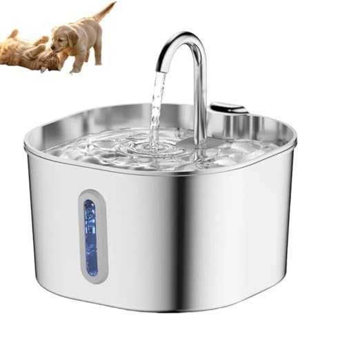 Purrify Katzentrinkbrunnen Aus Edelstahl, 2,2 L Wasserbrunnen Mit Filter Für Katzen Im Innenbereich, Automatische Trinkbrunnen Mit Großer Kapazität(1pc) von Qixfyze