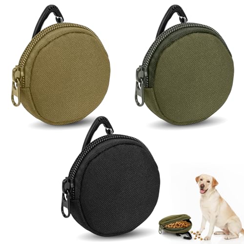 Qixuer Leckerlibeutel für Hunde, 3 Runde Snackbeutel Hund, Reißverschluss Hundeleckerli Beutel, Perfekt für Hundespaziergänge, Training & Reisen, Tragbare Kleine Futterbeutel Qixuer Leckerlibeutel für Hunde, 3 Runde Snackbeutel Hund, Reißverschluss Hundeleckerli Beutel, Perfekt für Hundespaziergänge, Training & Reisen, Tragbare Kleine Futterbeutel von Qixuer