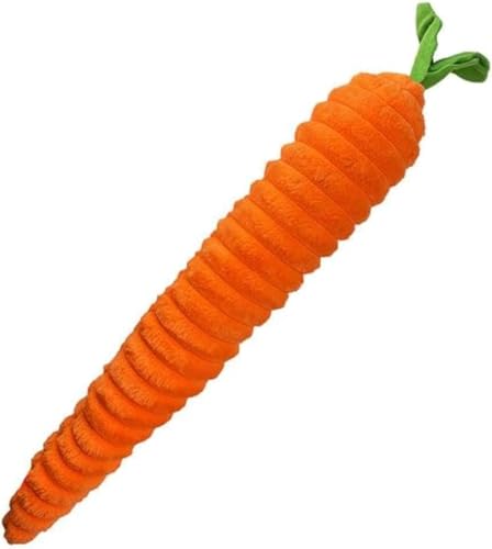 Qiyuting Karotte, 83,8 cm lang, Orange, Quietschspielzeug, Plüsch, Haustierspielzeug und Zubehör von Qiyuting