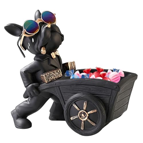 Hunde Süßigkeitenschale, Hundeschlüsselhalterschale - Harzhund Figur Candy Bowl | Entzückender kreativer Hund zieht eine Lagerstatue -Speicherdekoration für den Eingangstisch mit dem Karren Design. Hunde Süßigkeitenschale, Hundeschlüsselhalterschale - Harzhund Figur Candy Bowl | Entzückender kreativer Hund zieht eine Lagerstatue -Speicherdekoration für den Eingangstisch mit dem Karren Design. von Qizeroty