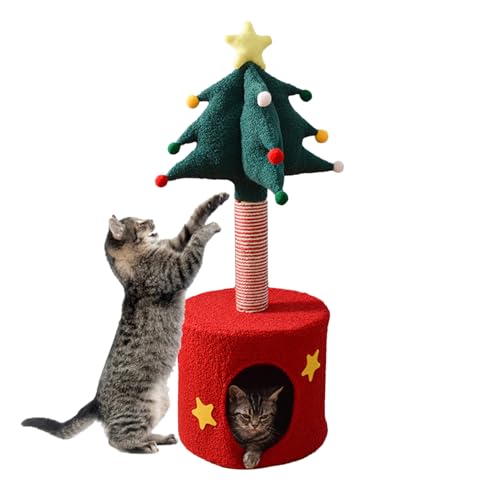 Katzen Weihnachtsbaum - Indoor Katzen Adventsbaum Spielzeug - Kuschelbett Spieldeko Für Wohnung Geburtstag Draußen von Qizeroty