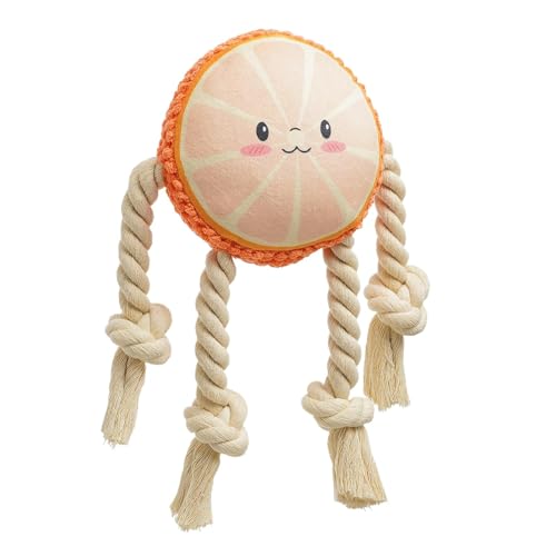 Qizeroty Plüsch-Hundespielzeug zum Kauen, Plüsch-Hundespielzeug mit Quietscher | Interaktives Kauspielzeug für Hunde | Haustier-Schleifspielzeug, süßes -Design, Quietschpuppe mit geflochtenem Seil Qizeroty Plüsch-Hundespielzeug zum Kauen, Plüsch-Hundespielzeug mit Quietscher | Interaktives Kauspielzeug für Hunde | Haustier-Schleifspielzeug, süßes -Design, Quietschpuppe mit geflochtenem Seil von Qizeroty