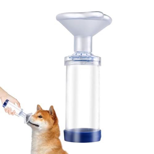 Qizeroty Cat Handheld Inhalator Abstandshalter, Tragbarer Handheld Abstandhalter Mit Niedrigem Resistenzeinhalationsventil, Inhalator Abstandshalter Verbessern Die AtmungUnd Die Arzneimittelabgabe von Qizeroty