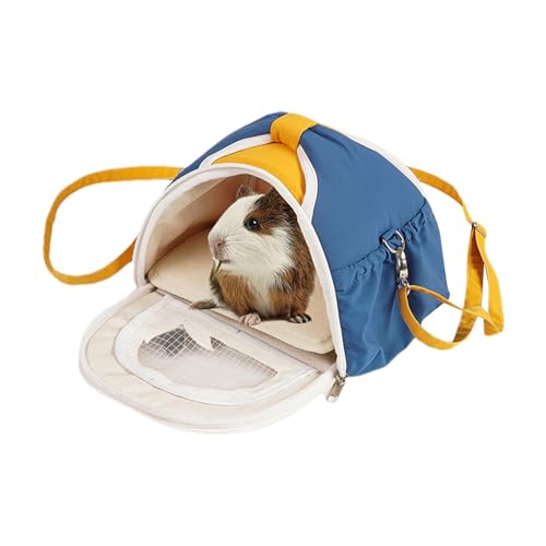 Tragbar Haustier, Transportbox Für Katze Mit Seitlicher Öffnung, Reisezubehör Für Haustiere Im Freien, Geeignet Für Meerschweinchen, Vögel Und Kaninchen (Orange) von Qizeroty