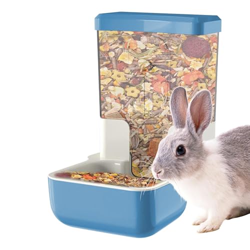 Qkbuza Automatischer Kaninchenfutterspender - Automatischer Futterautomat Mit Abnehmbarer Schale,Großvolumiger Aufbewahrungsbehälter Mit Napf Für Papageien Frettchen Tauben Igel Und Chinchillas Qkbuza Automatischer Kaninchenfutterspender - Automatischer Futterautomat Mit Abnehmbarer Schale,Großvolumiger Aufbewahrungsbehälter Mit Napf Für Papageien Frettchen Tauben Igel Und Chinchillas von Qkbuza