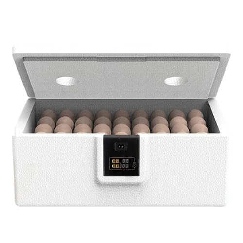 Qkbuza Huhn Brutkasten - 32 Eier Brutkasten zum Schlüpfen von Küken | Präzise Maschine mit Dreherinnerung und Feuchtigkeitskontrolle für Haus, Bauernhof, Hinterhof, Bruterie von Qkbuza