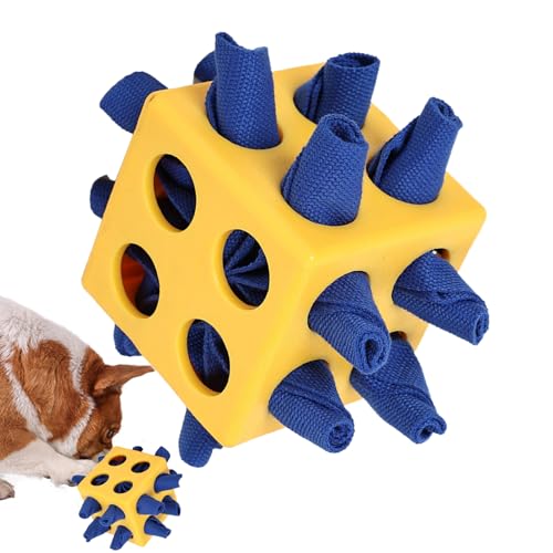 Qkbuza Hund Denkspiel Futterball,Hund Schnüffelball Futterspiel Verlangsamter Napf | Geistige Förderung Welpen Beschäftigung Kauspiel für Alle Rassen von Qkbuza