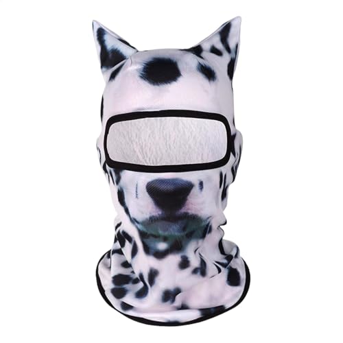 Qkbuza Katzengesichtsabdeckung, Kitty Ski Masqueraden - Atmungsaktives 3D -Leichter Tiergesichtsschutz mit Ohren | Windschutz Katzengesichtsschutz für Ski -Outdoor -Aktivitäten von Qkbuza