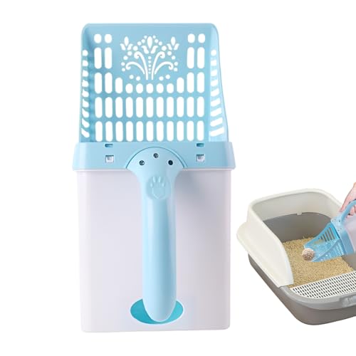 Qkbuza Katzentoilettenschaufel, Katzenkloschaufel, rutschfest, große Öffnung, mit Haken | Leichte und effektive Reinigungswerkzeuge, Zubehör für Katzenboxen Qkbuza Katzentoilettenschaufel, Katzenkloschaufel, rutschfest, große Öffnung, mit Haken | Leichte und effektive Reinigungswerkzeuge, Zubehör für Katzenboxen von Qkbuza