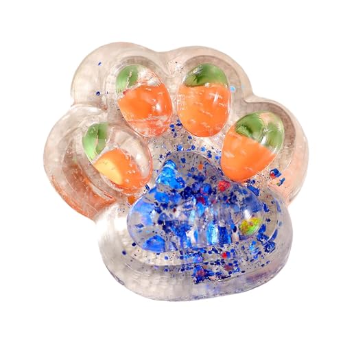 Qkbuza Spielzeug zum Drücken in Form einer Katzenpfote, weich, Squishy Katzenpfotenspielzeug, niedliches Katzenpfotenform-Spielzeug von Qkbuza