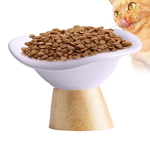 Erhöhte Katzenschale | Erhöhter Futterspender für Wasser und Futter,Sicheres und gesundes Futterzubehör für Katzen, Hunde und andere Kleintiere Qmisify von Qmisify
