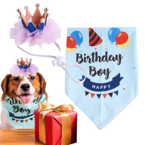 Qmisify Hund Happy Birthday, Geburtstag für Haustiere, Welpendekoration, nicht leicht zu verblassen, Handwerk, Filz und Polyester, für Hund, Katze, Welpen von Qmisify
