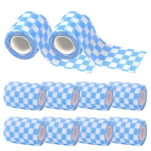 10 Rollen Hundebandage, Einweg-Hundepfotenbandage Selbstklebende Vliesbandagen für Pfoten Elastische Pfotenschoner für Hunde/Katzen Outdoor Walking 7.5cmx4M (L) von QmjdDymx