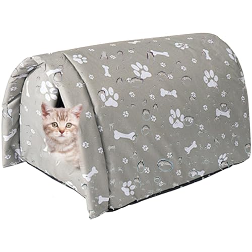 Outdoor-Katzenhaus Wasserdicht Winddicht 15x14.2x3.9 Zoll Outdoor-Katzenunterstand Warm Coldproof Hundehaus Outdoor für Winter von QmjdDymx