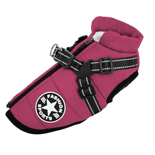 Wasserdichte Hundelemant, Hunde Winterjacke, Größe XL Fleece wasserdichtes Hundebel mit Gurt, verstellbarer Wintermantel für Hunde Reflektierende Hundesschicht für mittelgroße Hunde, Hunde Winterja Wasserdichte Hundelemant, Hunde Winterjacke, Größe XL Fleece wasserdichtes Hundebel mit Gurt, verstellbarer Wintermantel für Hunde Reflektierende Hundesschicht für mittelgroße Hunde, Hunde Winterja von QmjdDymx