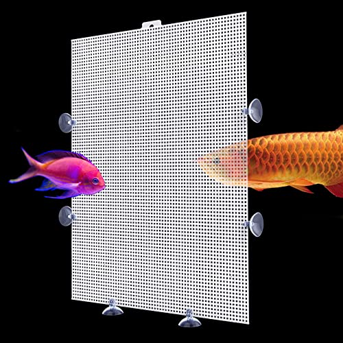 QoTang Aquarium Trennwand,2 Stück Aquarium Teiler 26 * 33cm Aquarium Kunststoffgitter Platte Aquarium Tank Grid Trennung Kann Geschnitten,Mit 12 Stück Saugnapf von QoTang