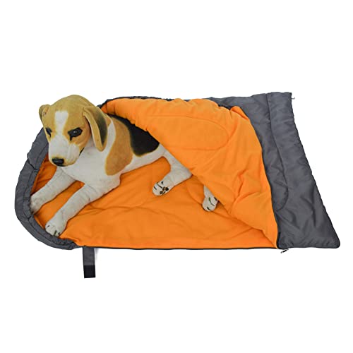 Fleece-Schlafsack for Hunde, Winter Warm Hundebett Schlafsack Wasserdicht Hundehütte Pad for Outdoor Camp Wandern von Qoier