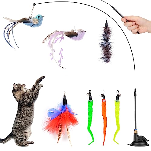 Qoosea Katzenspielzeug Interaktives Katzenspielzeug Federspielzeug Katzenfederspielzeug Katzen Spielzeug Katzenangel Federspielzeug Mit Saugnap Intelligenz Spielzeug für Katzen Katzenspielzeug Set Qoosea Katzenspielzeug Interaktives Katzenspielzeug Federspielzeug Katzenfederspielzeug Katzen Spielzeug Katzenangel Federspielzeug Mit Saugnap Intelligenz Spielzeug für Katzen Katzenspielzeug Set von Qoosea