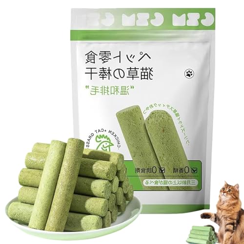 Cat Chew Stick, Cat Grass Teething Stick, cat chew Sticks for Indoor Cats, Irresistibly Attractive Cat Chewing Toy for Hours of Fun and Dental Health (1 Pcs) von Qosigote