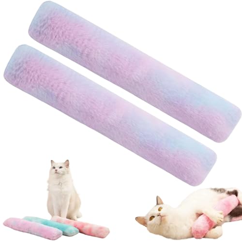 Katzenminze Polster Spielzeug, 3 Stück Katzenminze Kissen, Katzenspielzeug Selbstbeschäftigung Baldrian Kissen Für Katzen, Weiches Und Langlebiges, Gefüllt Und Langanhaltende Spielfreude (2pcs-a) von Qosigote