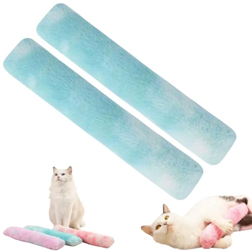 Katzenminze Polster Spielzeug, 3 Stück Katzenminze Kissen, Katzenspielzeug Selbstbeschäftigung Baldrian Kissen Für Katzen, Weiches Und Langlebiges, Gefüllt Und Langanhaltende Spielfreude (2pcs-b) von Qosigote