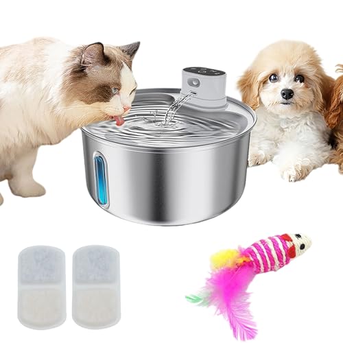 Paw4u Trinkbrunnen, 2026 Nue Paw4u Freshdrop Ultra Hunde- & Katzenbrunnen (5.5l & Kabellos), Trinkbrunnen Für Katze, Mit Bewegungsmelder & Leise Wasserpumpe, Mehrschichtiges Filtersystem von Qosigote