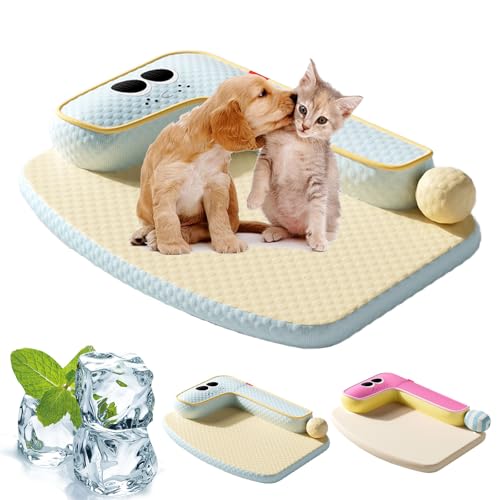 Pfoten-Bedarf Atmungsaktive Kühlbett, Atmungsaktives Kuhlendes Sommer Bett Fur Haustiere, Kühlmatte Für Hund, Abnehmbarer & Waschbarer Bezug, Für Wohnung, Terrasse & Garten (Blau,M 62 x 46 cm) Pfoten-Bedarf Atmungsaktive Kühlbett, Atmungsaktives Kuhlendes Sommer Bett Fur Haustiere, Kühlmatte Für Hund, Abnehmbarer & Waschbarer Bezug, Für Wohnung, Terrasse & Garten (Blau,M 62 x 46 cm) von Qosigote