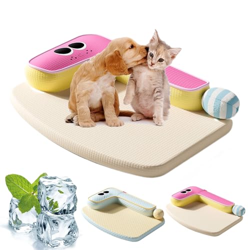 Pfoten-Bedarf Atmungsaktive Kühlbett, Atmungsaktives Kuhlendes Sommer Bett Fur Haustiere, Kühlmatte Für Hund, Abnehmbarer & Waschbarer Bezug, Für Wohnung, Terrasse & Garten (Rosa,L 70 x 53 cm) Pfoten-Bedarf Atmungsaktive Kühlbett, Atmungsaktives Kuhlendes Sommer Bett Fur Haustiere, Kühlmatte Für Hund, Abnehmbarer & Waschbarer Bezug, Für Wohnung, Terrasse & Garten (Rosa,L 70 x 53 cm) von Qosigote
