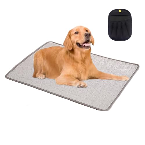 Qosigote 2025 Neues Upgrade Premium Kühlmatte Für Hunde, Hundekühlmatte Selbstkühlend, Sommer Kühlkissen Für Hunde Waschbar, Den Sommer, Unterwegs Oder Im Auto (Grau-b,Xs/40 * 30cm) von Qosigote