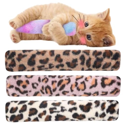 Qosigote 3Pcs Katzenminze Katzenspielzeug, Katzen Spielzeug Set, Katzenkissen mit Katzenminze Katzen Baldrian Kissen Plüsch Schmusekissen, Weiches Flauschiges Haustier beruhigendes Spielzeug (B) von Qosigote