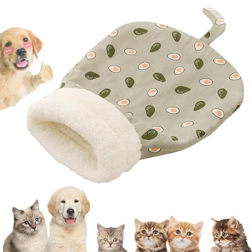 Qosigote Cozy Pet Nest for Small Cats and Dogs, Cat Sleeping Bag, Cat Sleeping Bag for Indoor Cats, Dog Sleeping Bag, Warm Indoor Cat Cave Bed, 360°Wrap Comfortable Pet Snuggle Sack (A,35 * 45CM) von Qosigote
