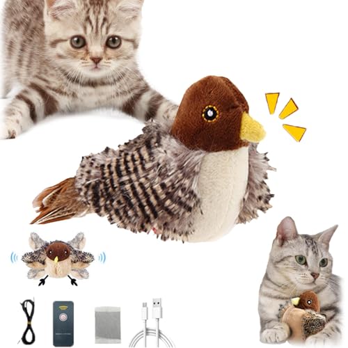 Qosigote Cutypet Flappy Bird, Cutypet Flying Bird Cat Toy, Flappychase Interactive Cat Toy, Flapping Bird Cat Toy, Flappy Chase Cat Toy, Flying Bird Cat Toys for Indoor Cats (Bird b) von Qosigote